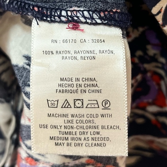 Holding Horses Dress with Red and Purple Abstract Print Size 10 Bohemian Vibe - Picture 8 of 8